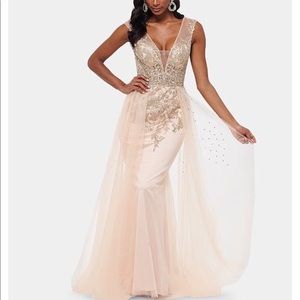 Rose gold prom dress